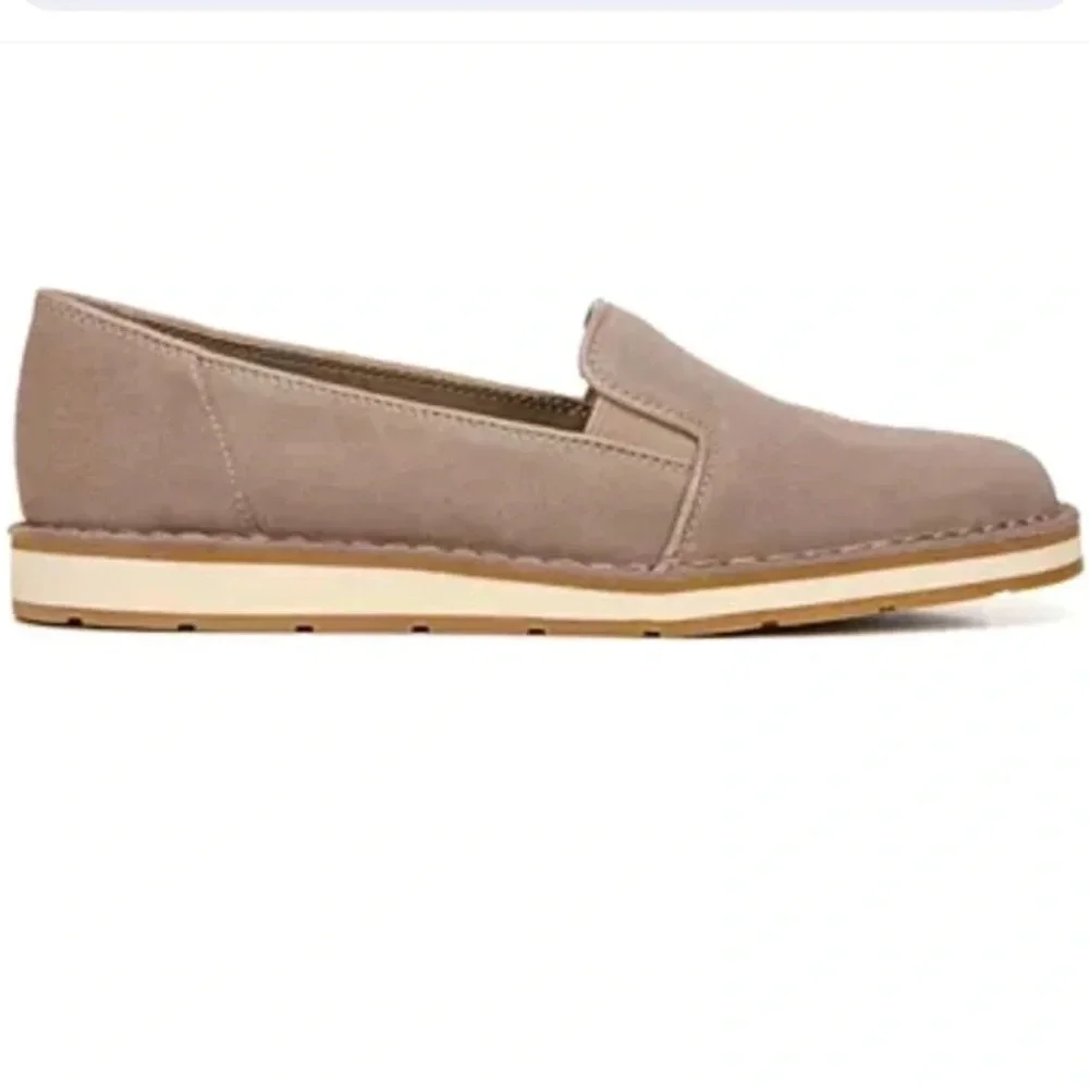 Zodiac Ellie Upper Leather Slip-On Taupgry Loafers Shoes